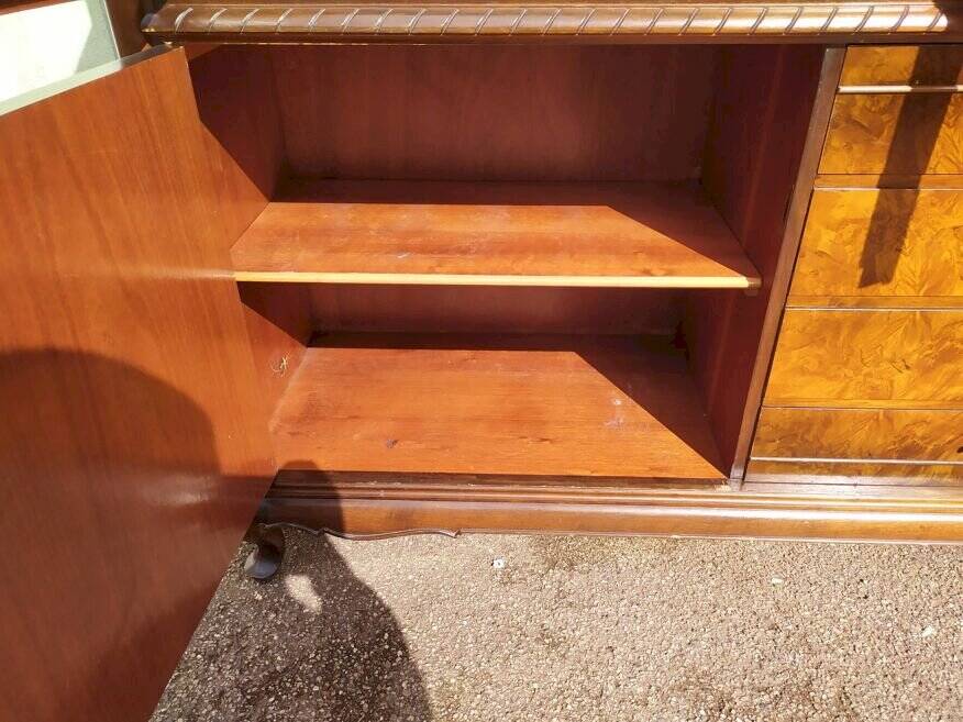 Louis XV Sideboard - Canework - Display Case - 4 Drawers - Wood