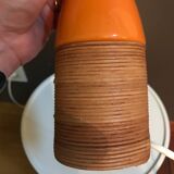 Corep wicker and ceramic table lamp