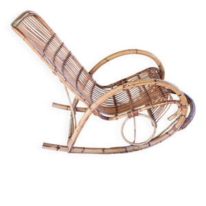 rocking chair en rotin