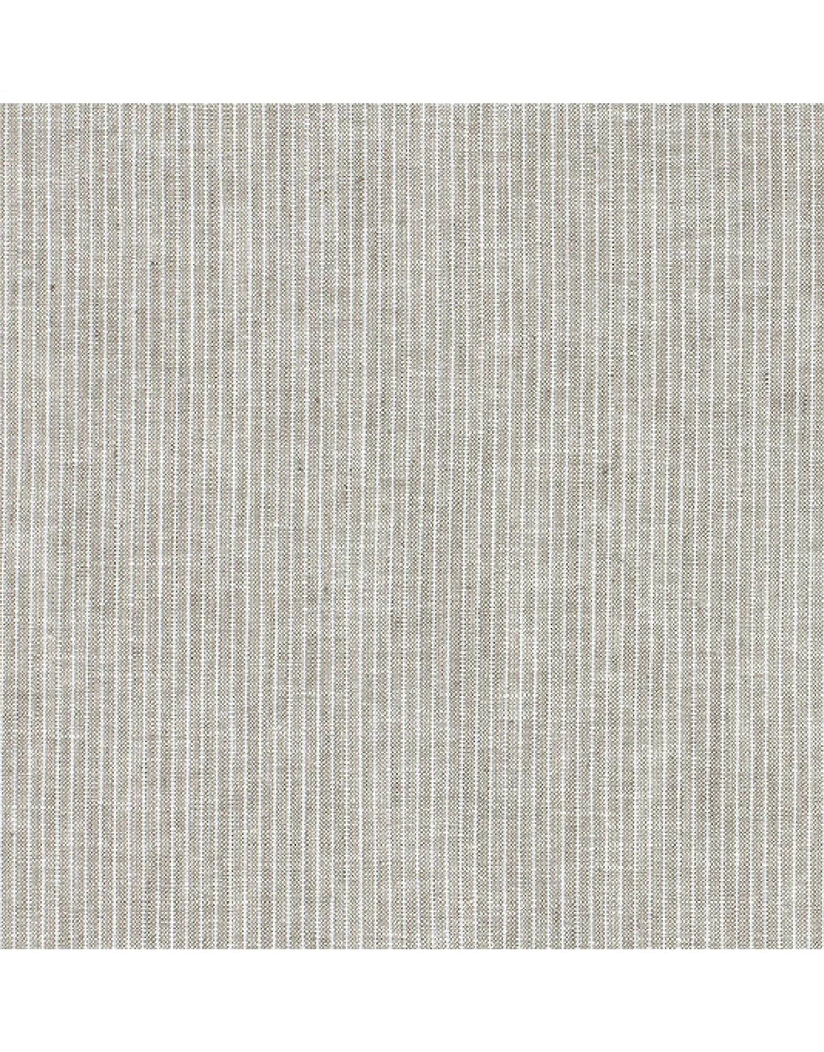 "Malala" pleated linen and cotton suspension with fine classic grey stripes.