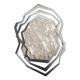 Pair of brushed metal and rock crystal wall lights. Contemporary.