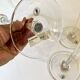 Set of three glass candle holders, Ikea, Blomster, 1999