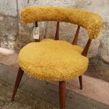 Fauteuil moumoute moutarde