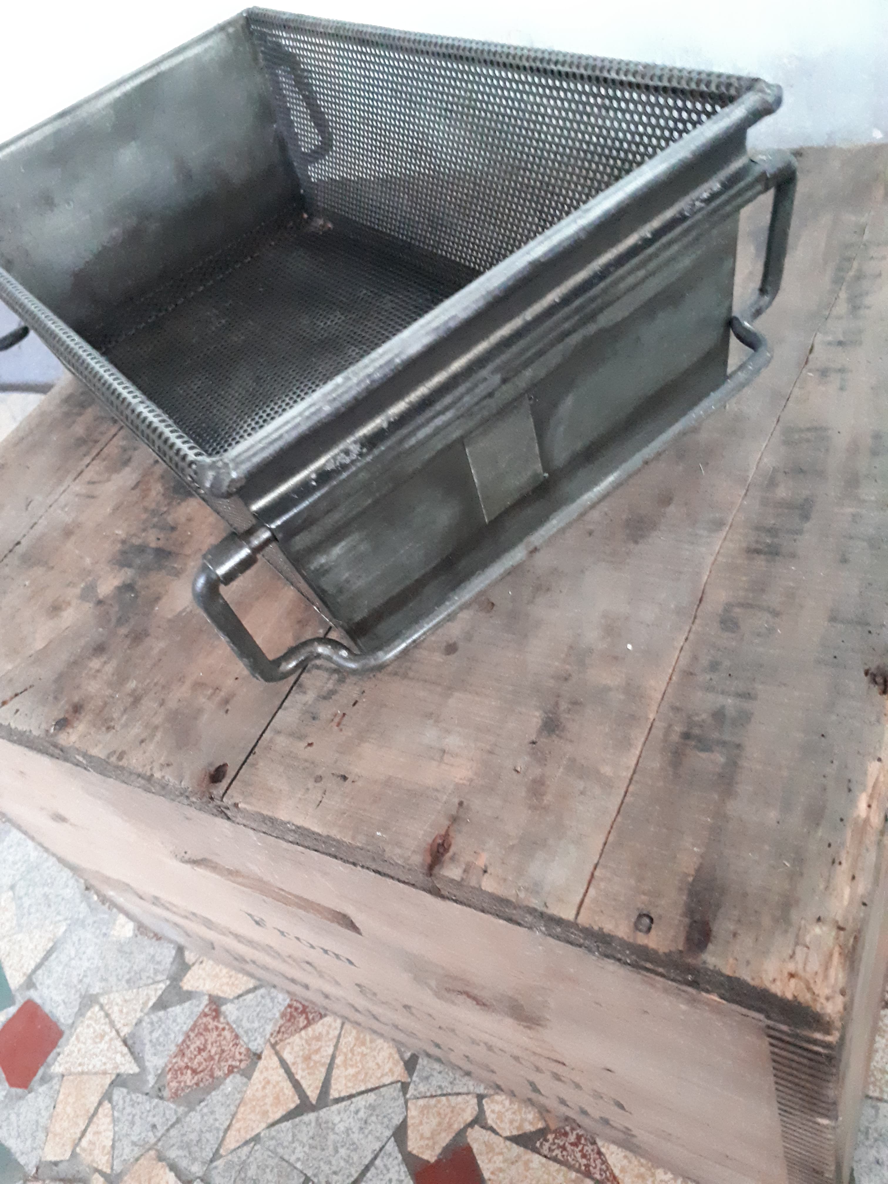 Perforated metal industrial locker