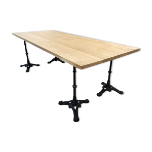 table chêne pieds bistro