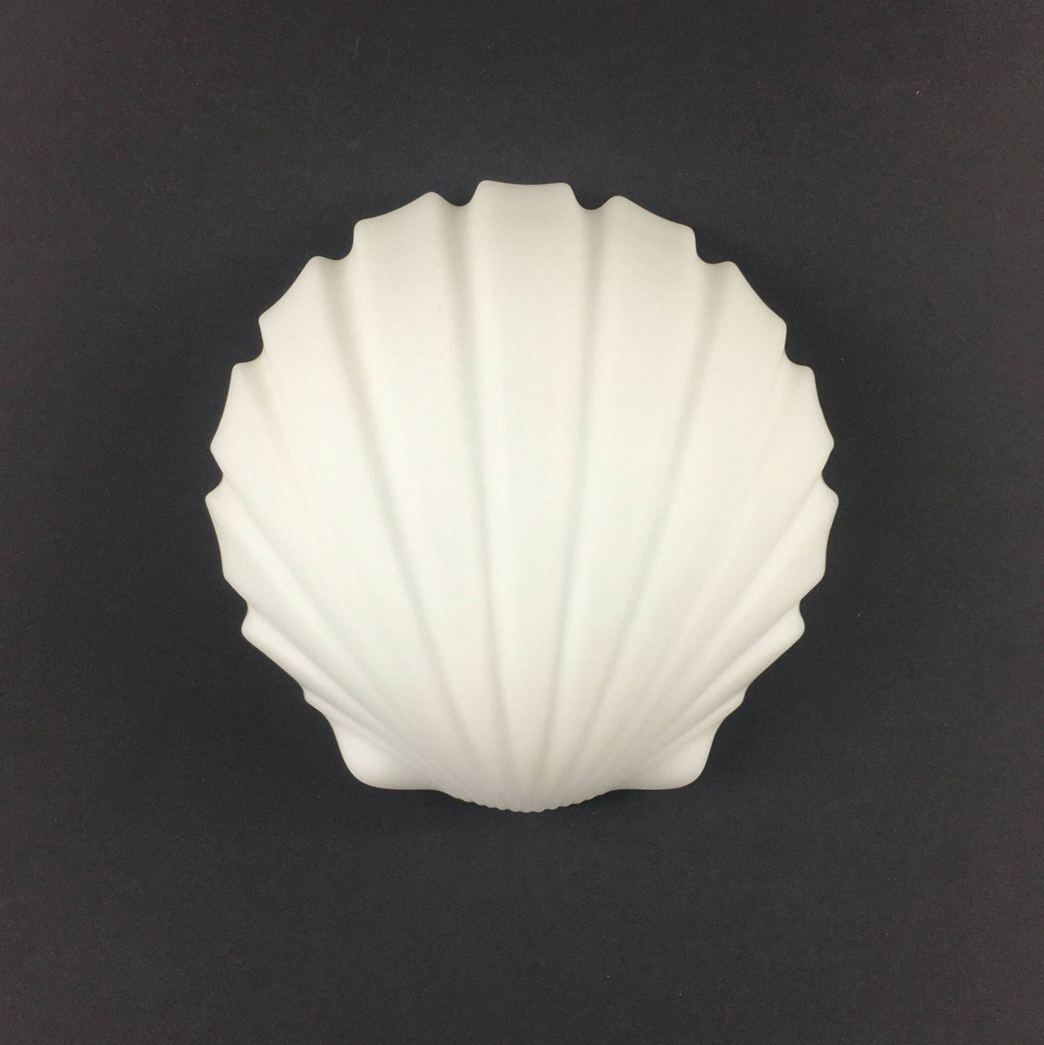 Set of 4 Shell-Shaped Opaline Glass Wall Lamps from Limburg, Germany, 1970s