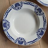 Set of 3 hollow plates Orchies Moulin des Loups Palmes