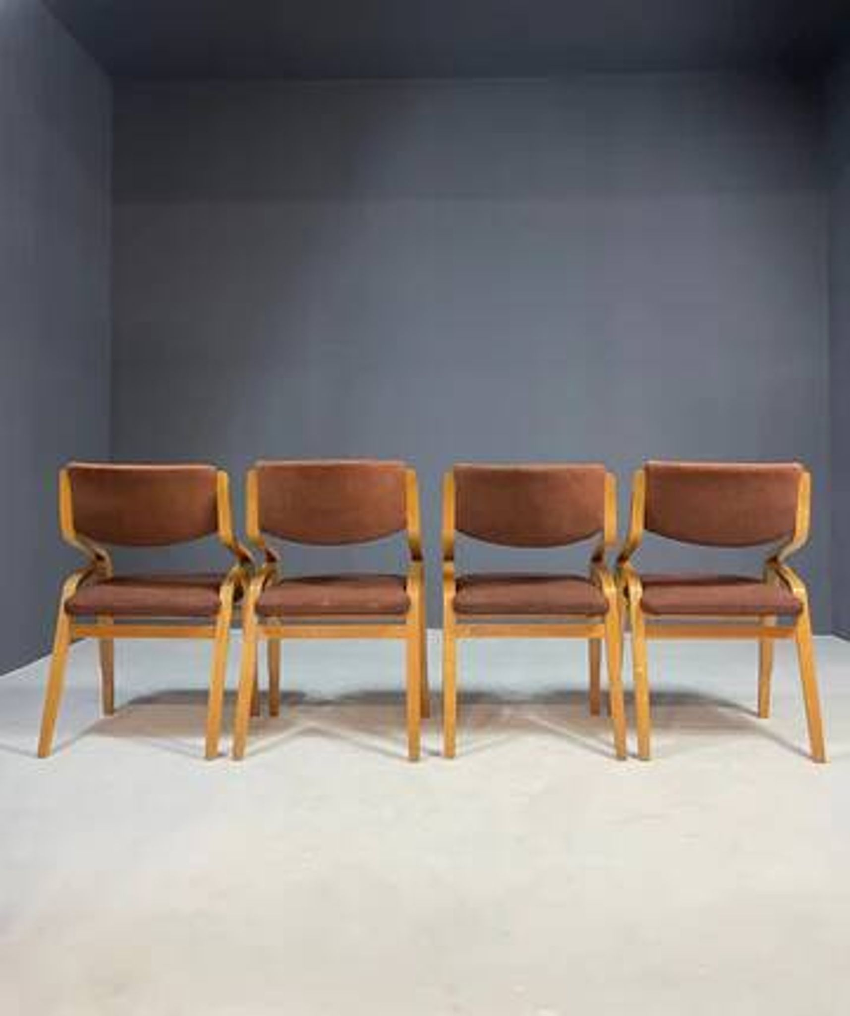 Set of chairs by Ludvík Volák for Dřevopodnik Holešov, Czechoslovakia, 1970s