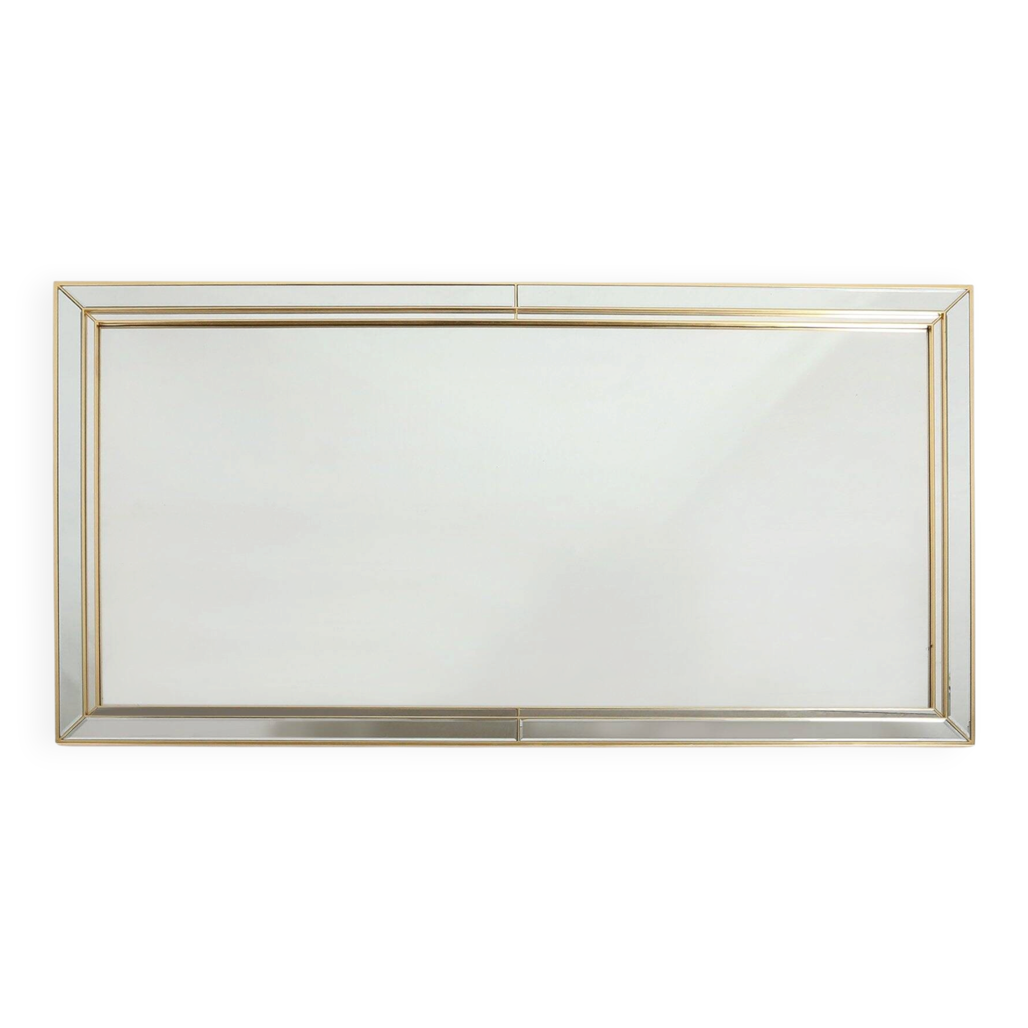 Large Hollywood Regency Style Mirror by Deknudt, Belgium ca. 1980
