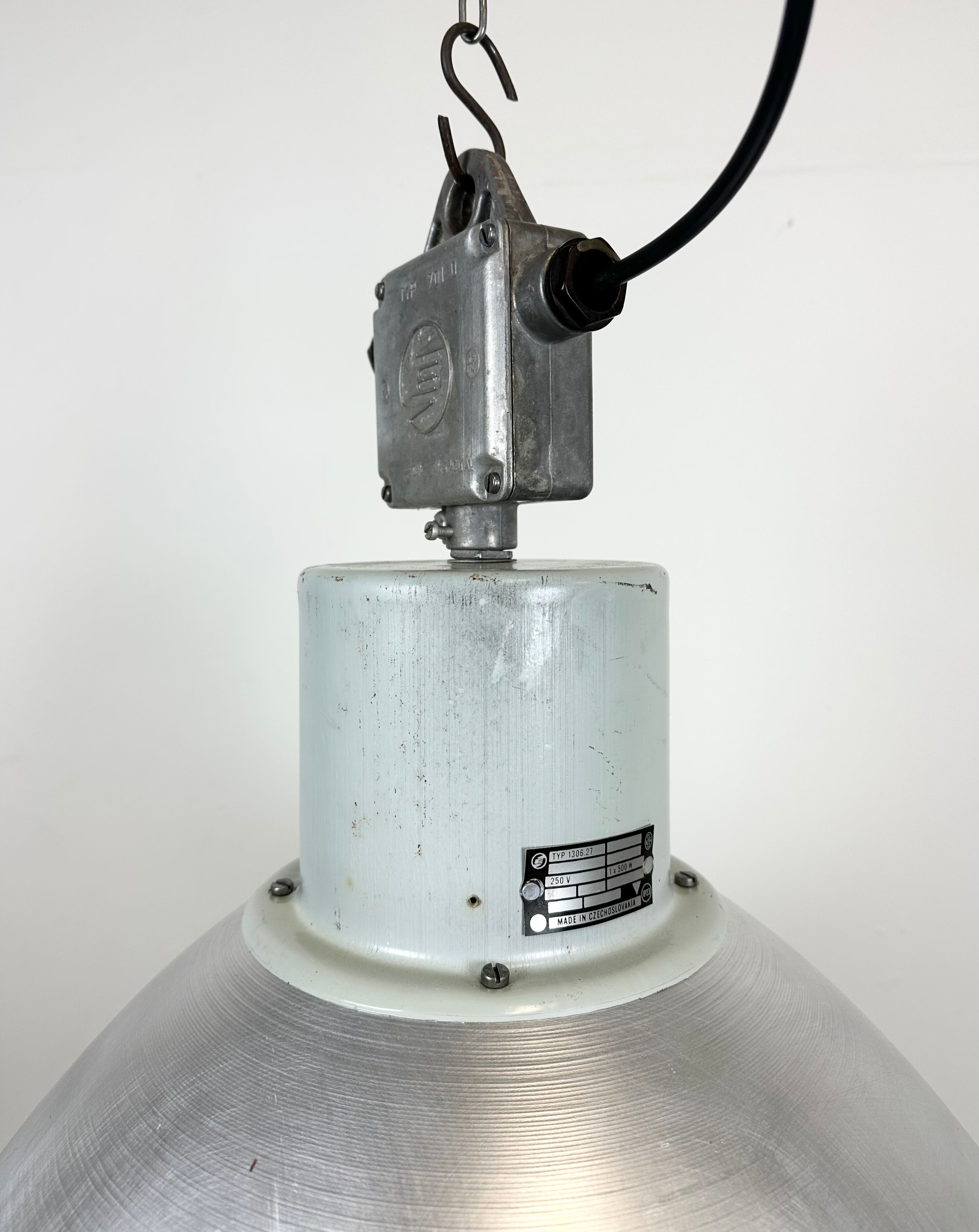 Industrial aluminium pendant light from Elektrosvit, 1960s