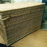 Rattan travel trunk