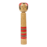 Large Kokeshi Doll XL Size Hand Painted Wood Japan Showa 48cm