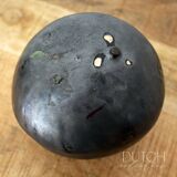 Ceramic Black Orb, Vintage Studio Pottery Art Piece, 1960/1970 Design