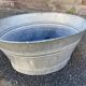 Vintage zinc basin 60 liters