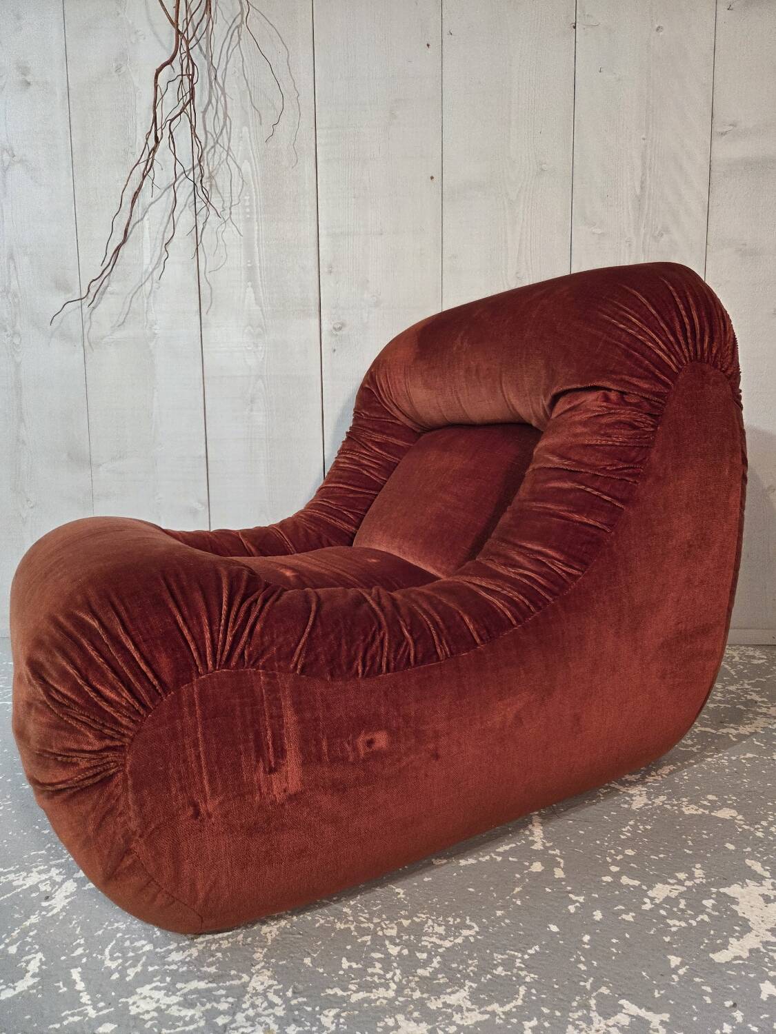 Velvet armchair