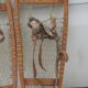 Old snowshoes made of wood and hoses