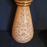 Pink and gold blown glass vase