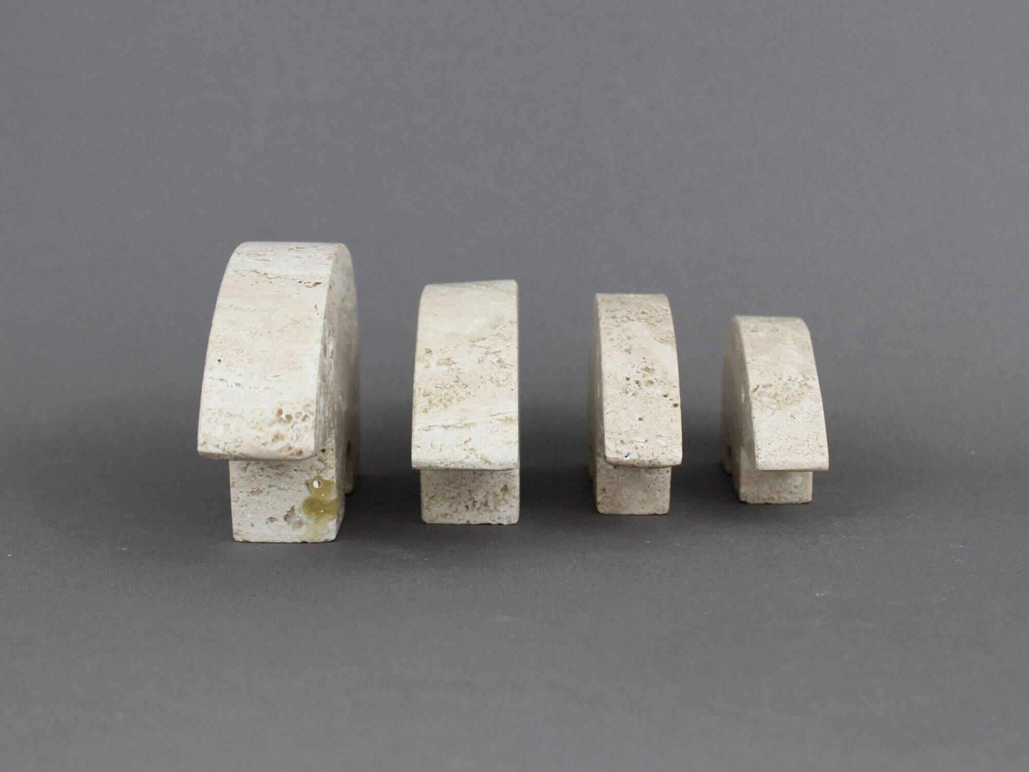 Set of 4 travertine anteaters Fratelli Mannelli vintage 70s