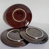 Three ceramic dessert plates from Vallauris 50s