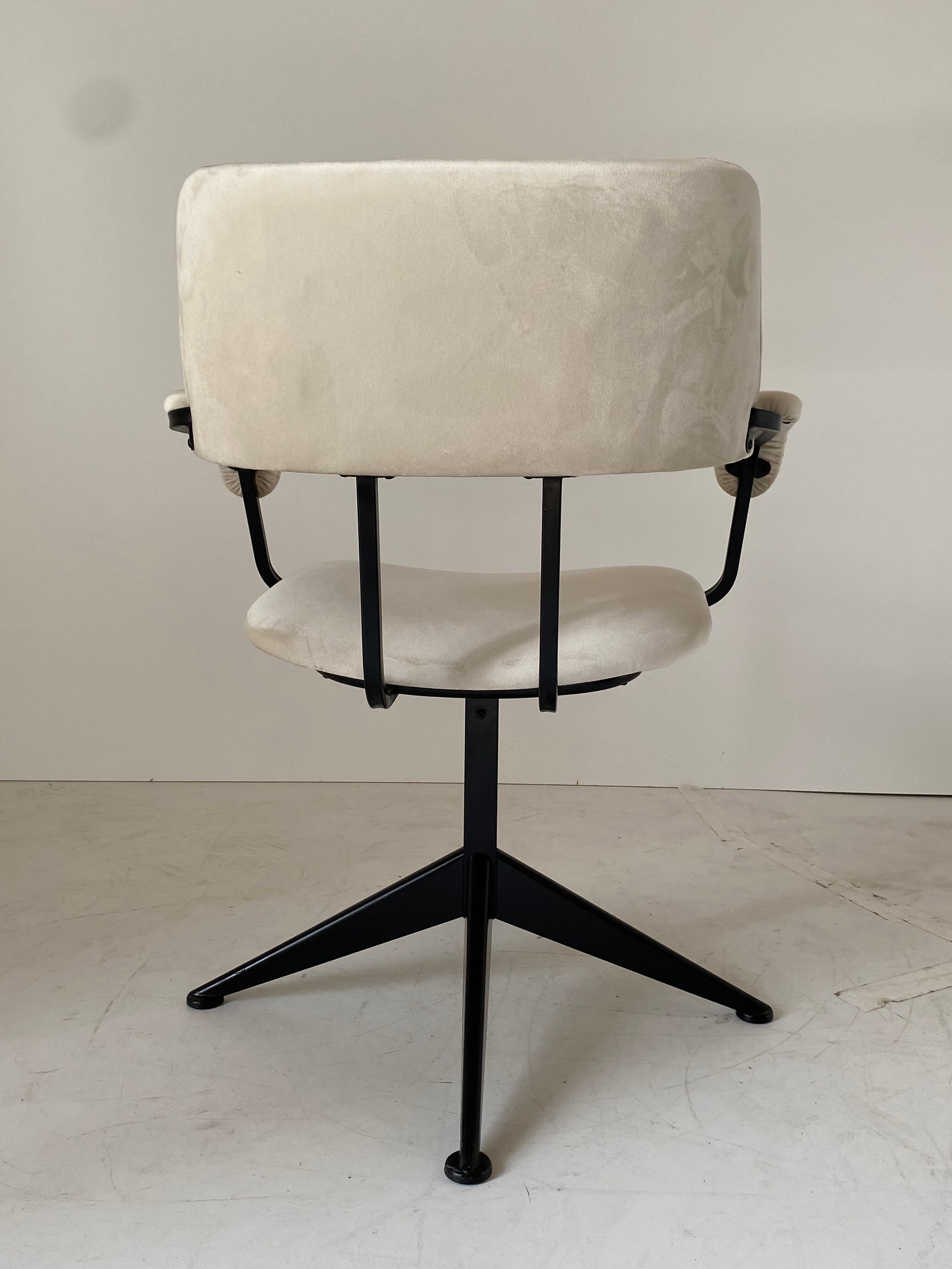 1960s vintage swivel velvet desk chair