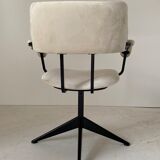 1960s vintage swivel velvet desk chair