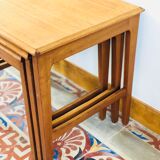 Pull-out tables teak by Remploy