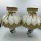 Old bedside lamps in porcelain