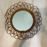Rattan sun mirror diameter 44 cm