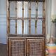 Rattan, cane and bamboo shelf/bookcase