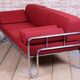 Bauhaus Sofa in Chrome and Upholstery by Hynek Gottwald, Czech, 1930s