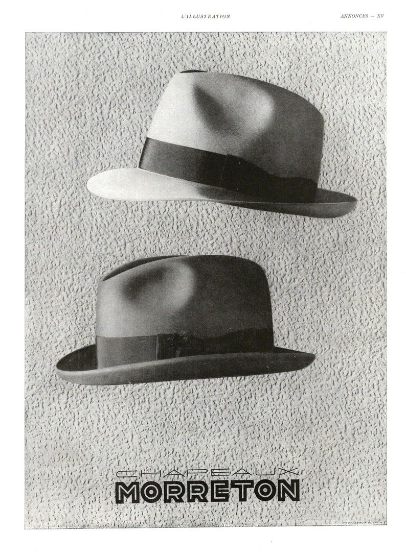Vintage poster 30s CHAPEAU MORRETON