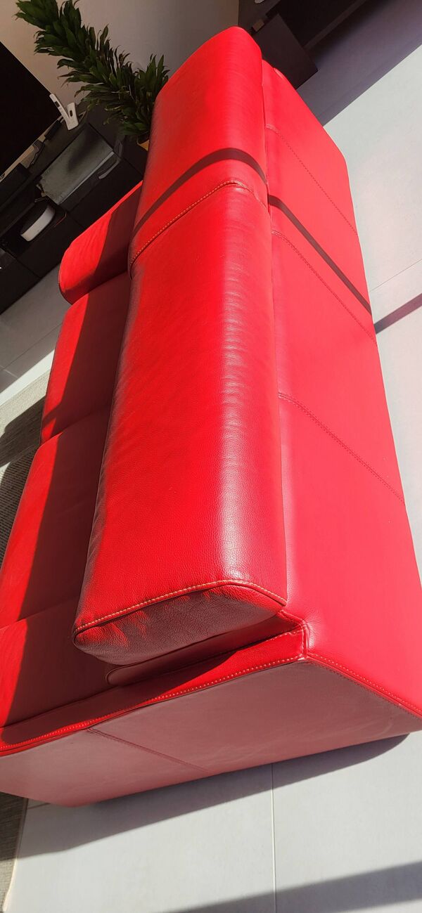 1 canapé roche bobois  rouge