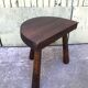 Vintage solid wood tripod stool