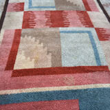 Tapis de laine art déco moderniste abstrait, années 1930