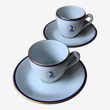 Set of 2 vintage Bernardaud coffee cups
