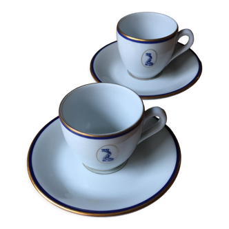 Lot de 2 tasses à café Bernardaud vintage