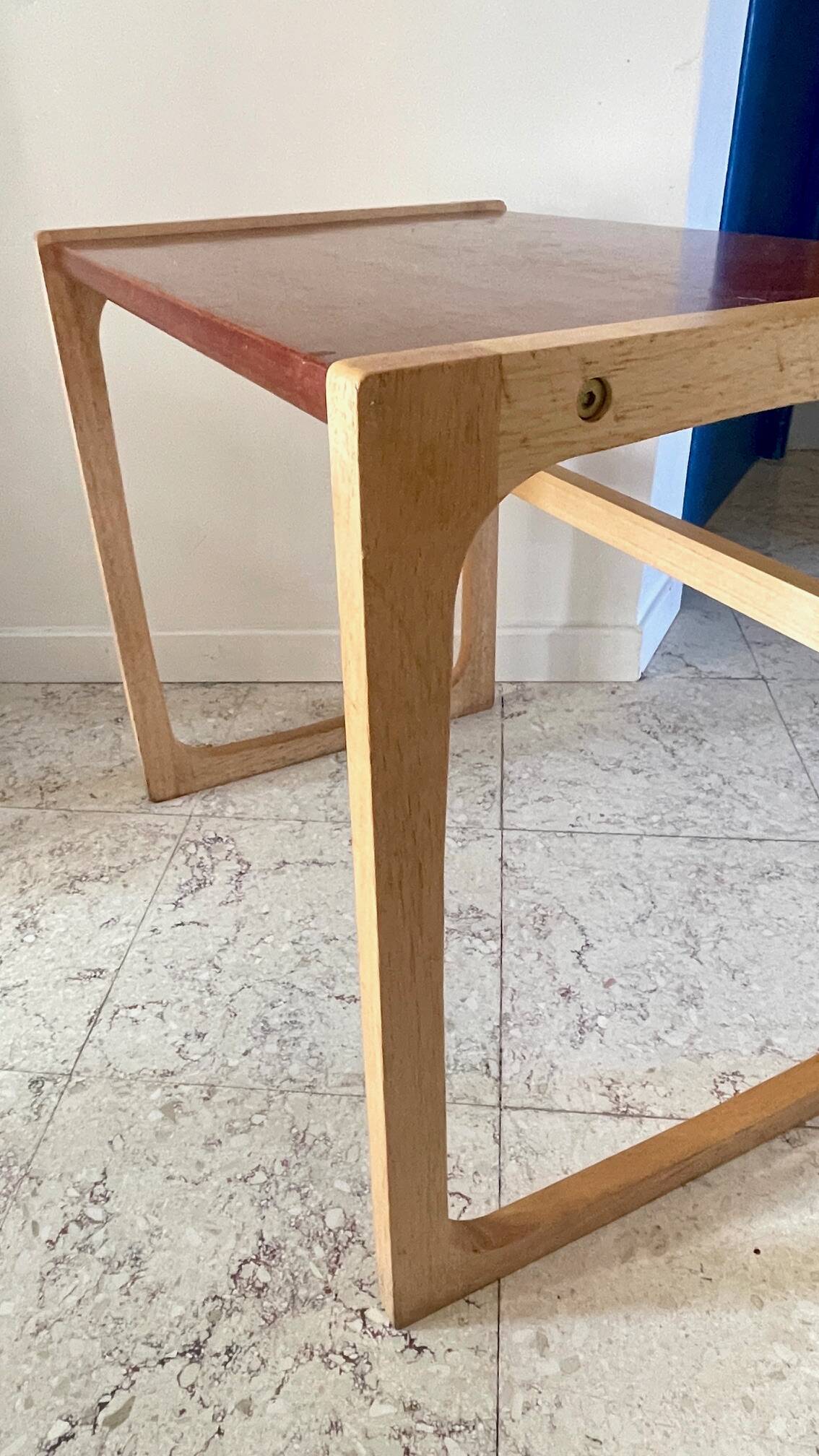 Table basse bois exotique vintage