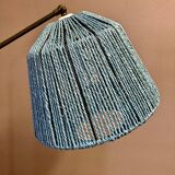 Walnut lamp brass modular rope design 1950