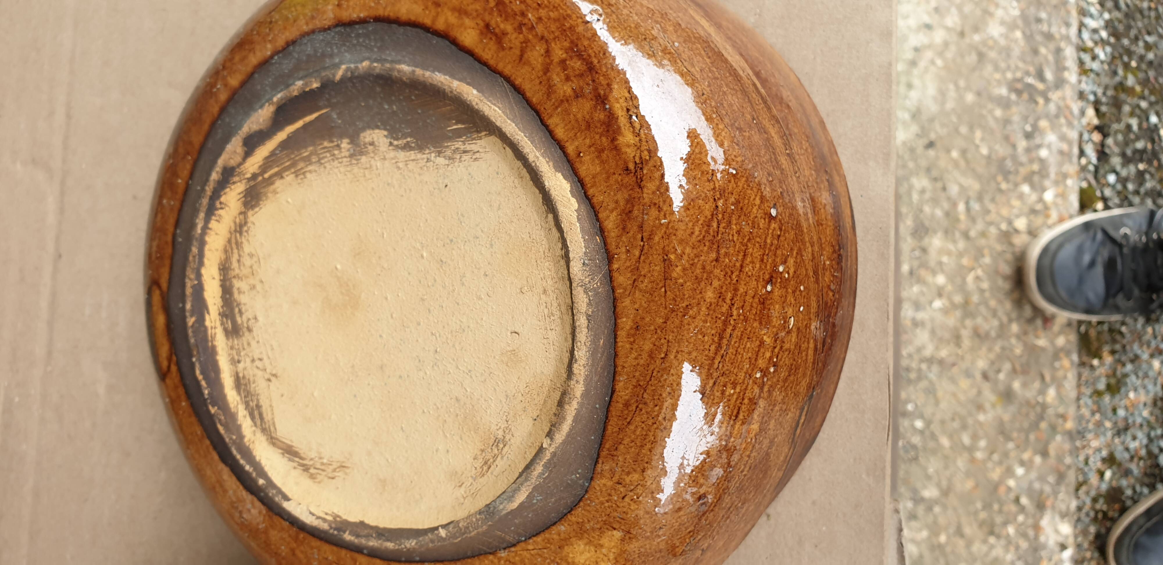 3 Glazed terracotta soup plates