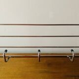 Vintage steel wall coat rack - 6 hooks