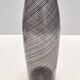 Black Murano Glass Bottle Vase "Mezza Filigrana" by Martens for Aureliano T