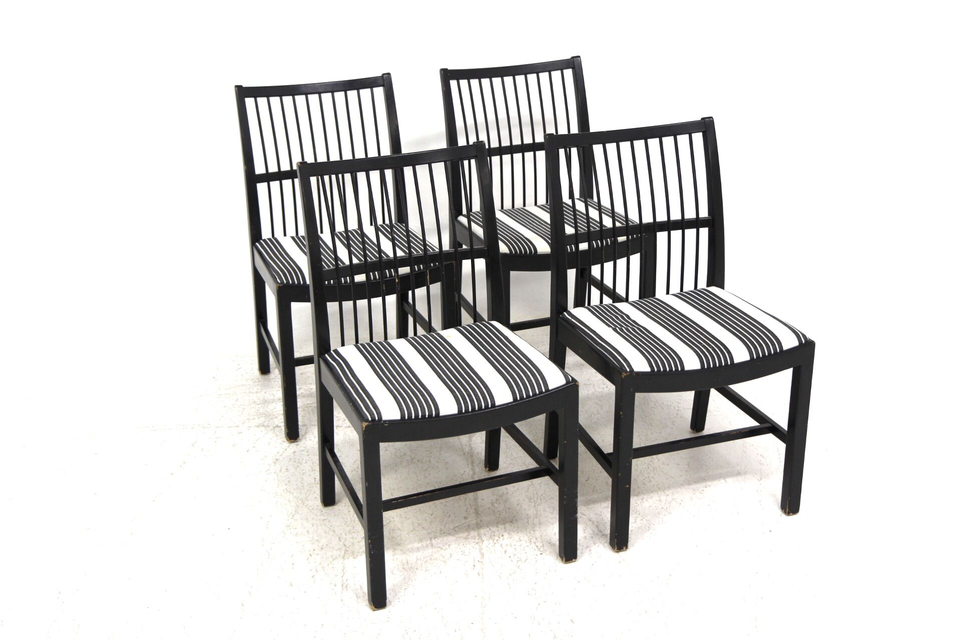 Set de 4 chaises en hêtre, Suède, 1960