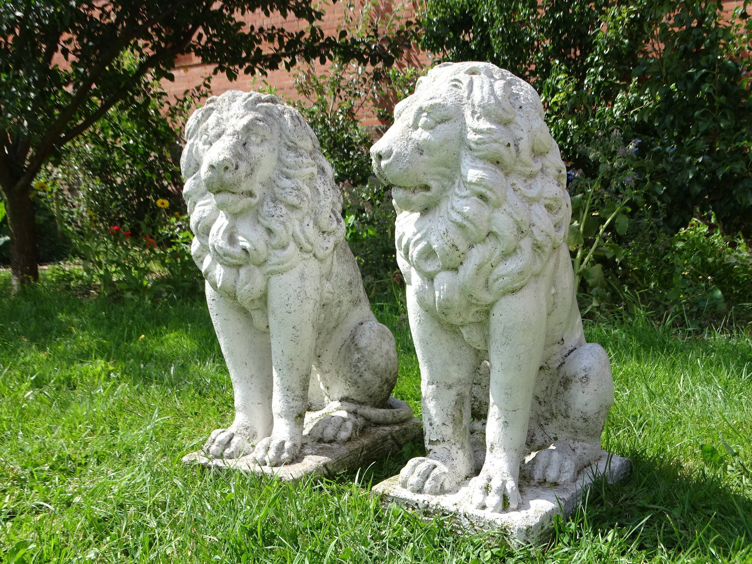Pair of stone lions