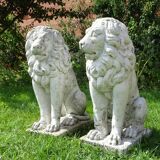 Pair of stone lions