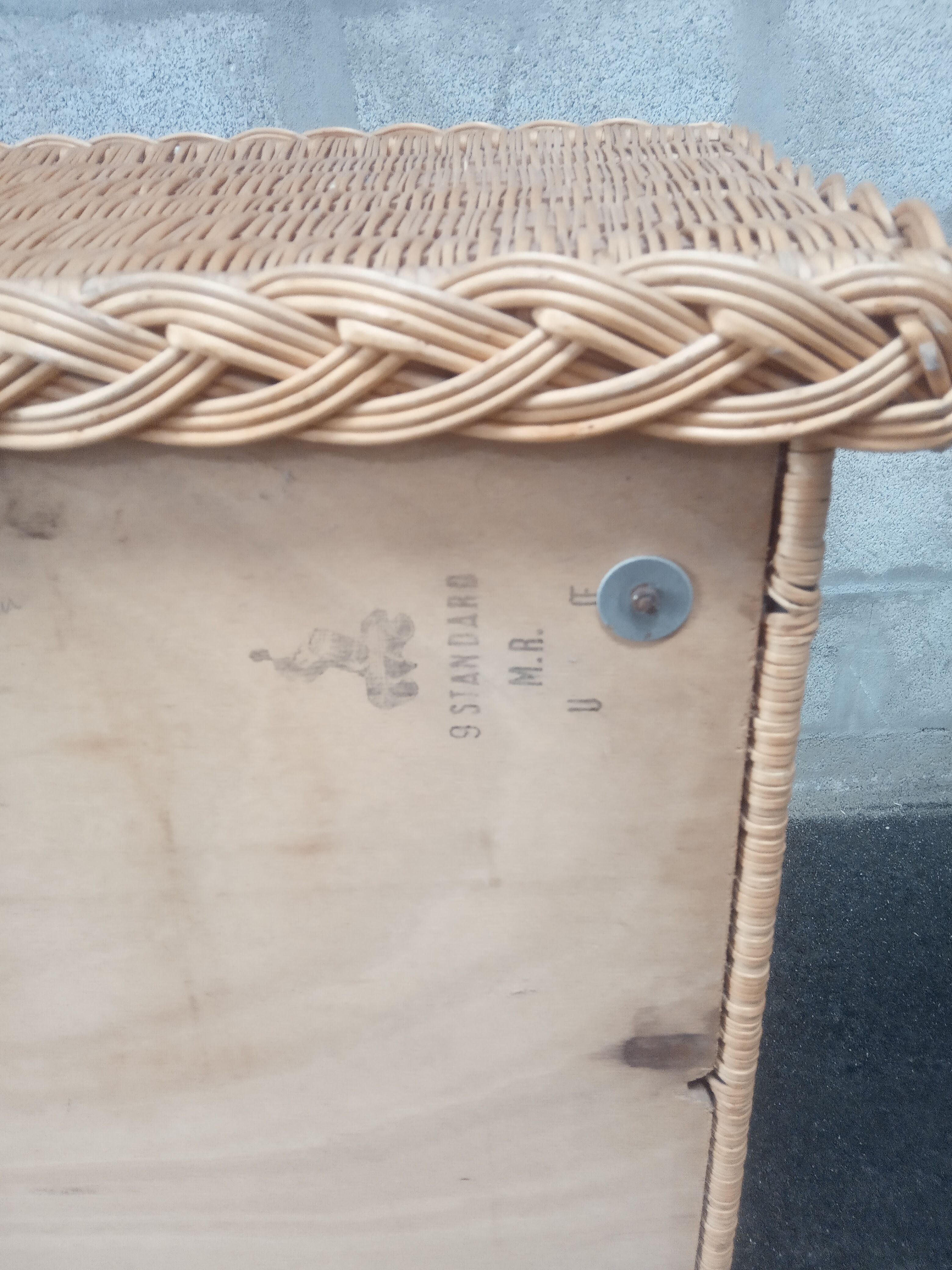 Vintage 50s rattan cabinet
