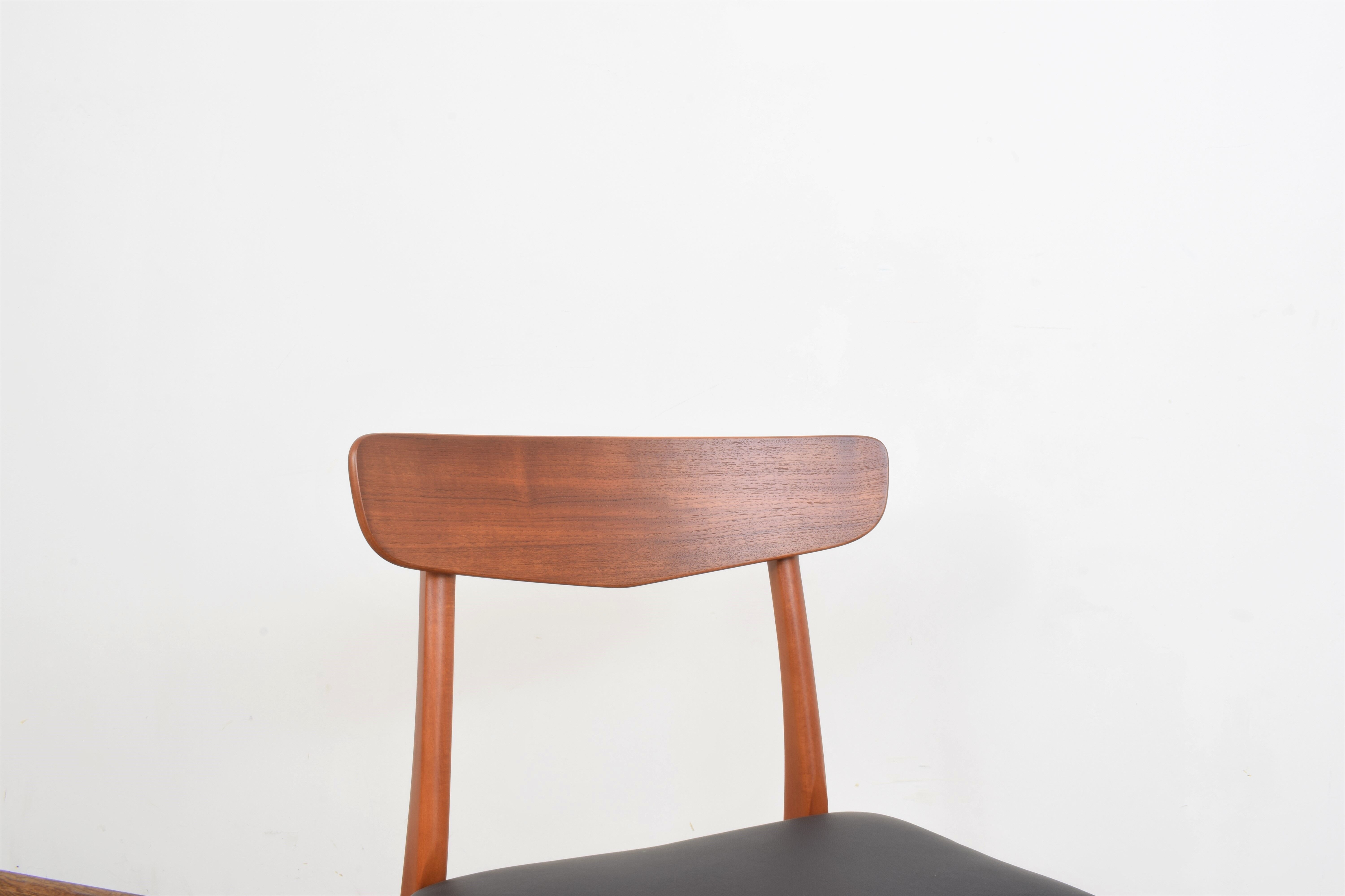 Danish teak & leather dining chairs from falstrup mobler, 1960