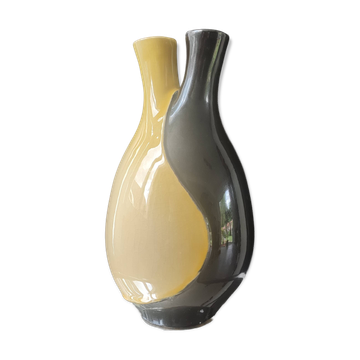 Vase à deux cols Céramique vintage 1964.