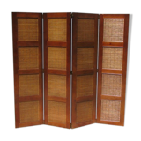 Screen 4 leaves in cherry and bamboo