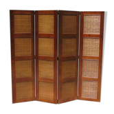Screen 4 leaves in cherry and bamboo