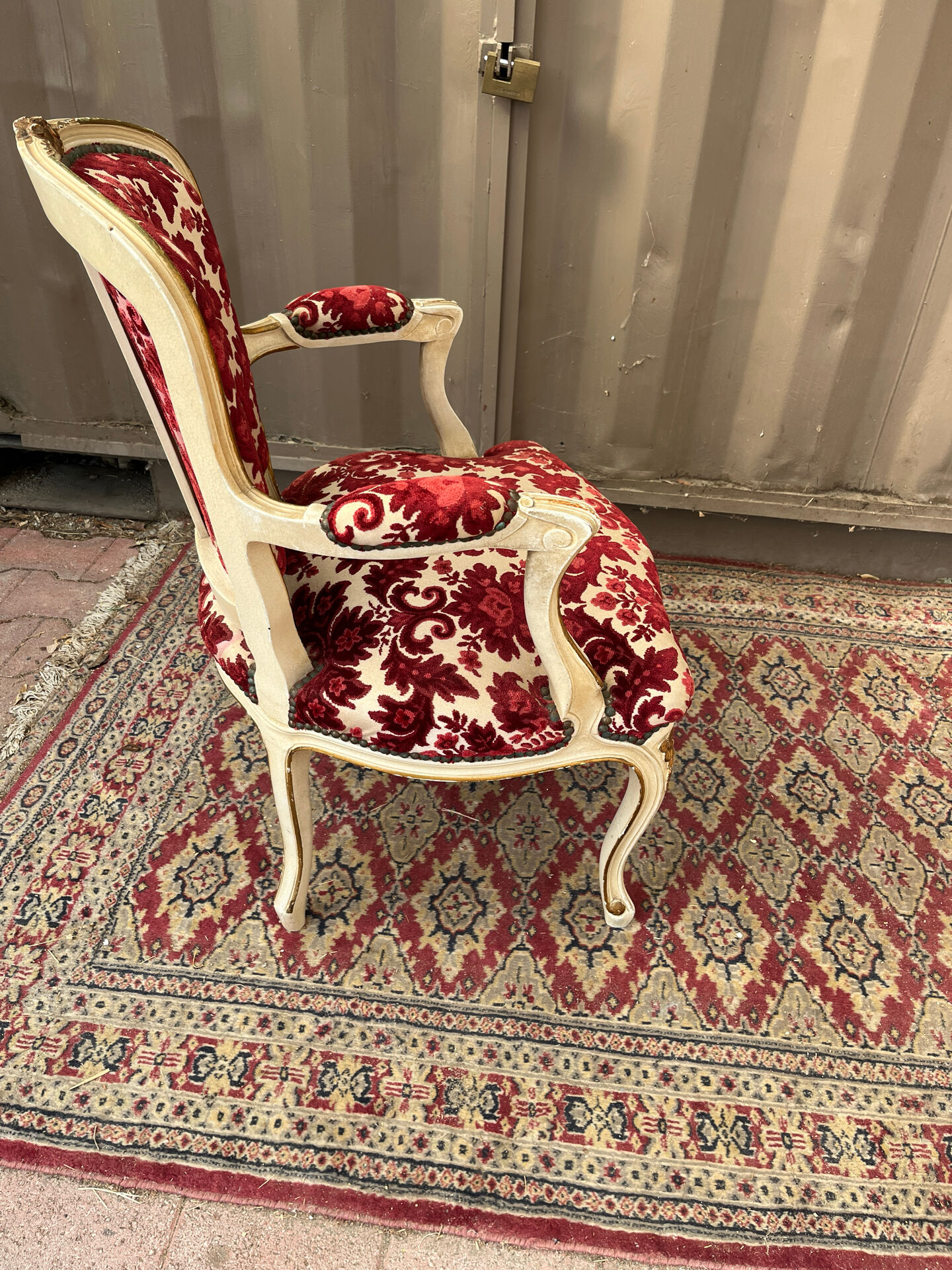 Louis XV style cabriolet armchair